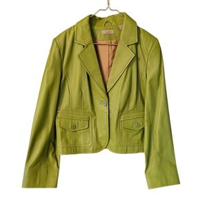 i. e. lime green Y2K leather jacket - XL.        M30